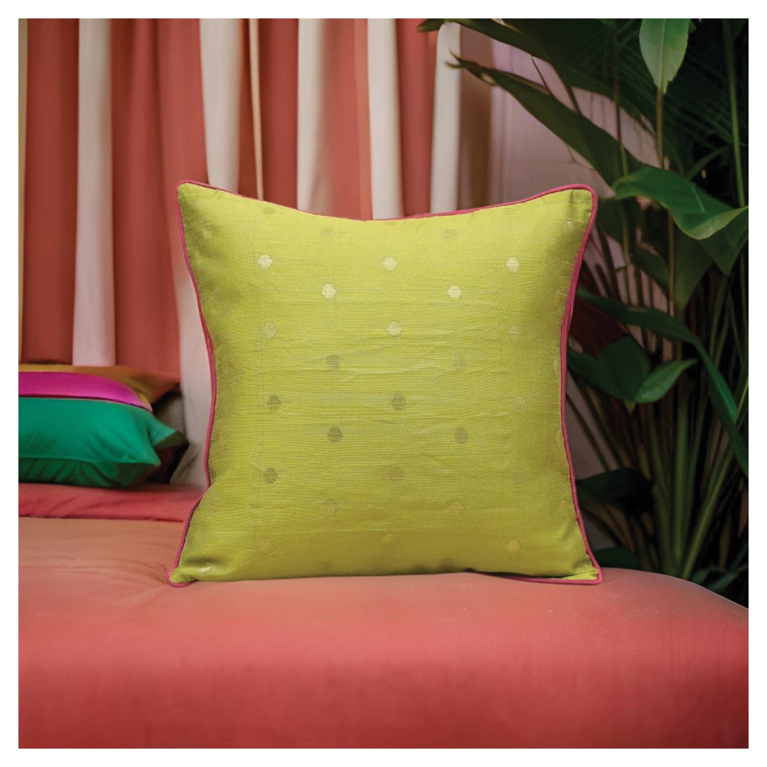 Green Pillows Large Lime Green Cushions Hampton Stripe Cushion