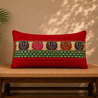 Nur Decorative Lumbar Cushion - Red