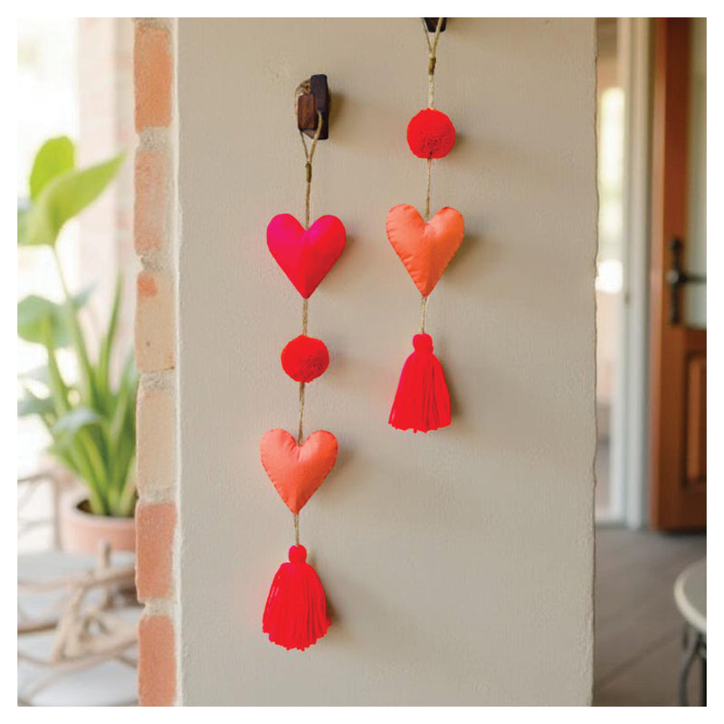 Decorative Heart Hanging - Pink