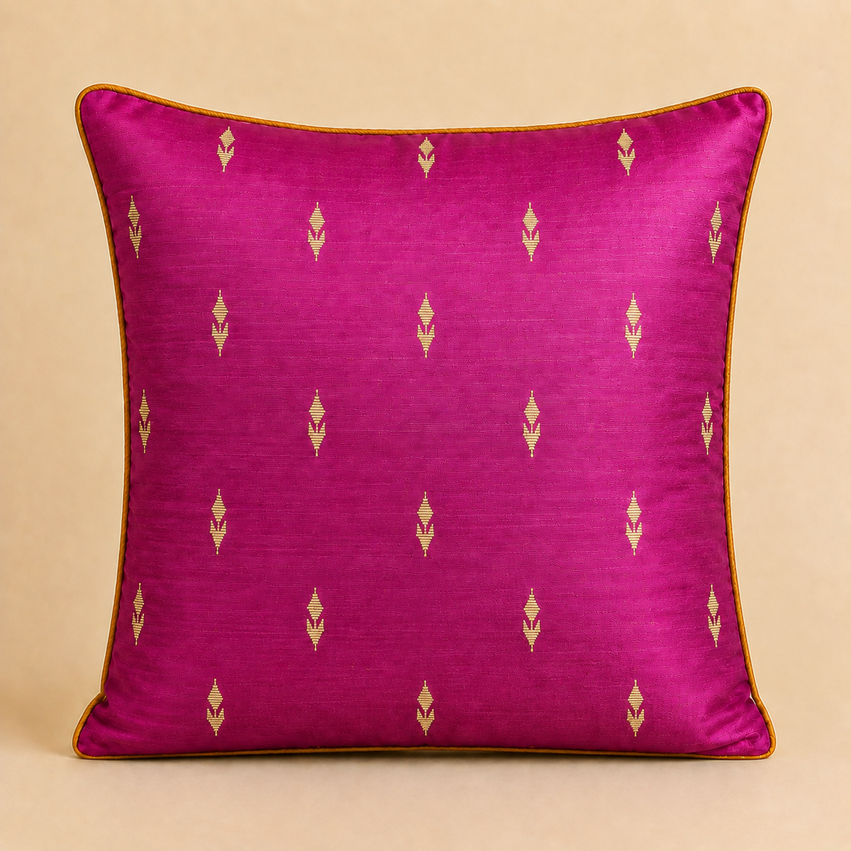 Noor Festive Cushion Cover – Rani Pink