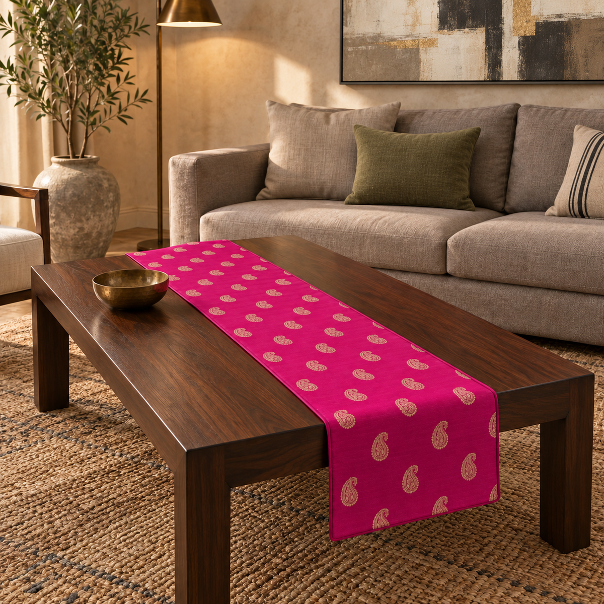 Saz Paisley Coffee Table Runner – Rani