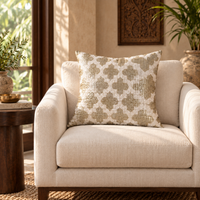 Ivory & Gold Cushion Covers – Set of 2