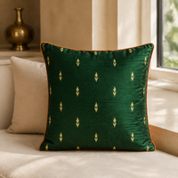 Noor Festive Cushion Cover – Emerald Green