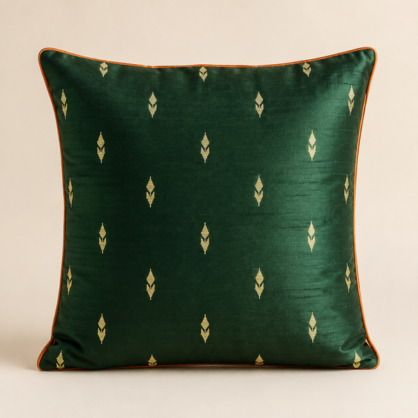 Noor Festive Cushion Cover – Emerald Green