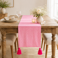 Pink Scallop Table Runner