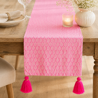 Pink Scallop Table Runner