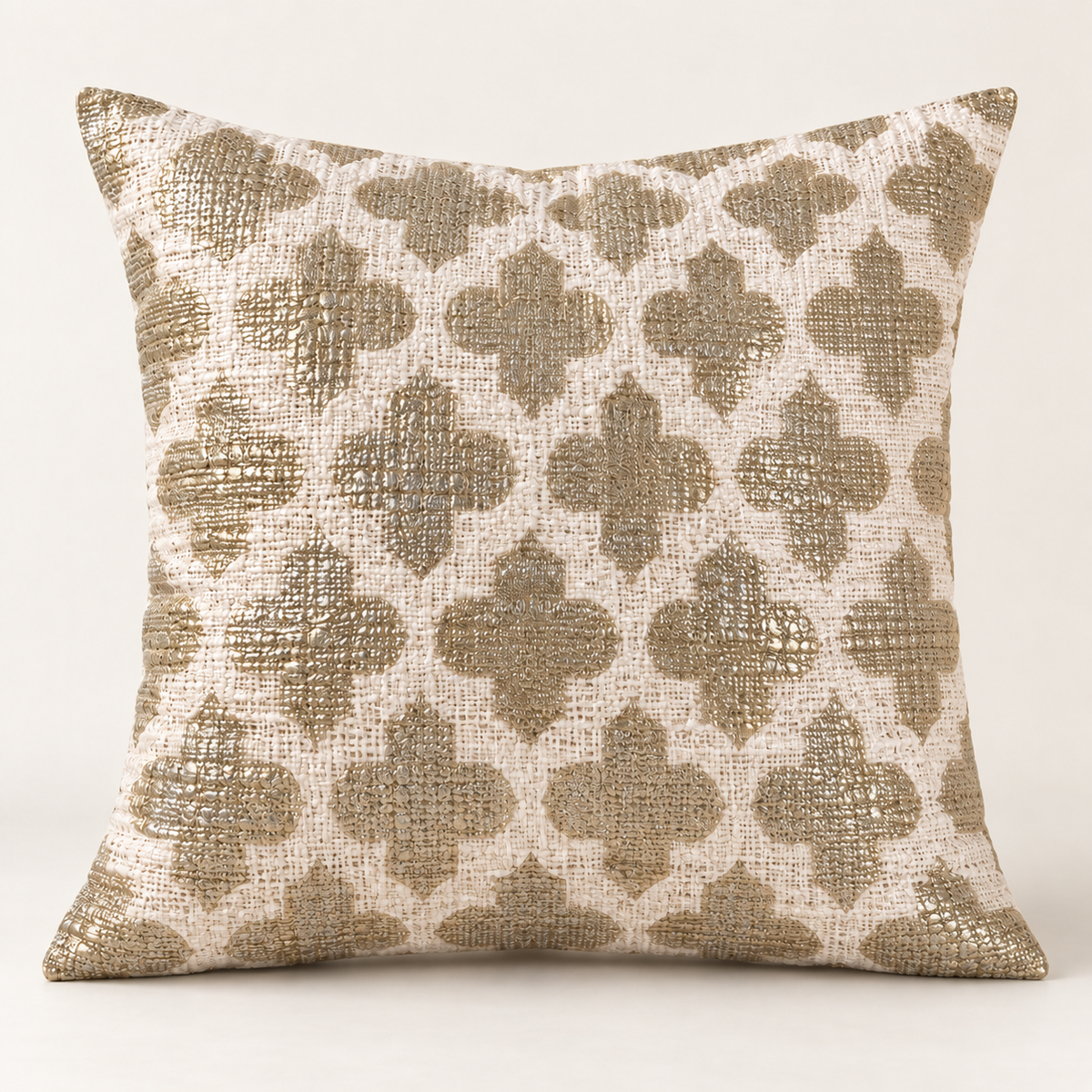 Ivory & Gold Cushion Covers – Set of 2