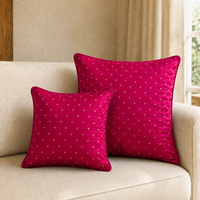 Gold Dot Cushion - Magenta Pink