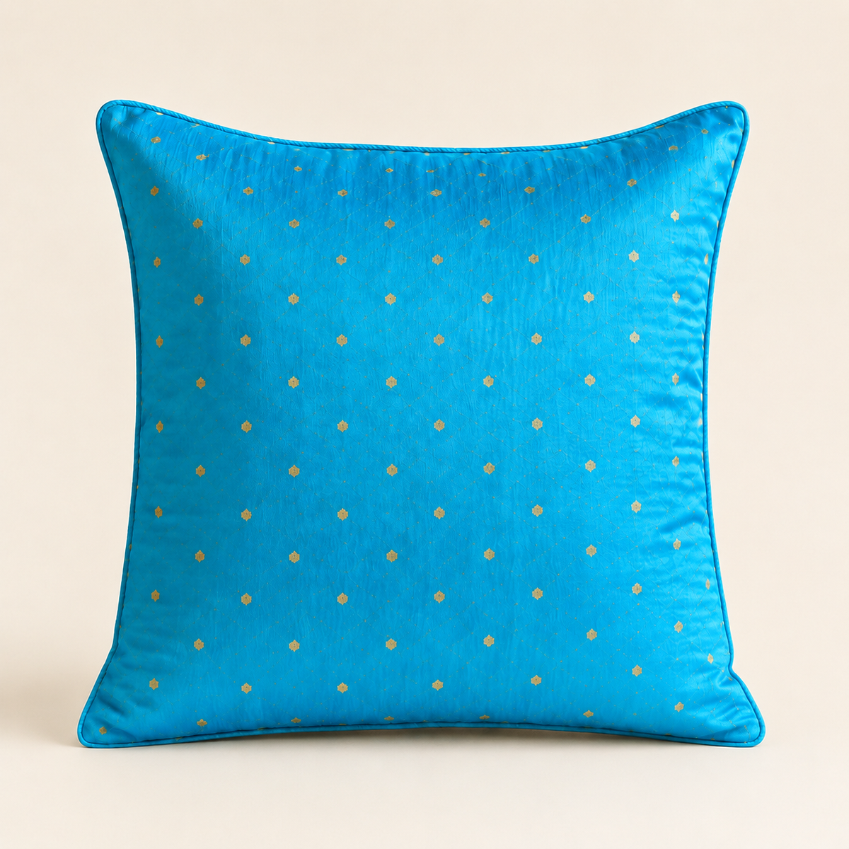 Gold Dot Cushion - Turquoise