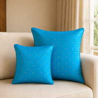 Gold Dot Cushion - Turquoise