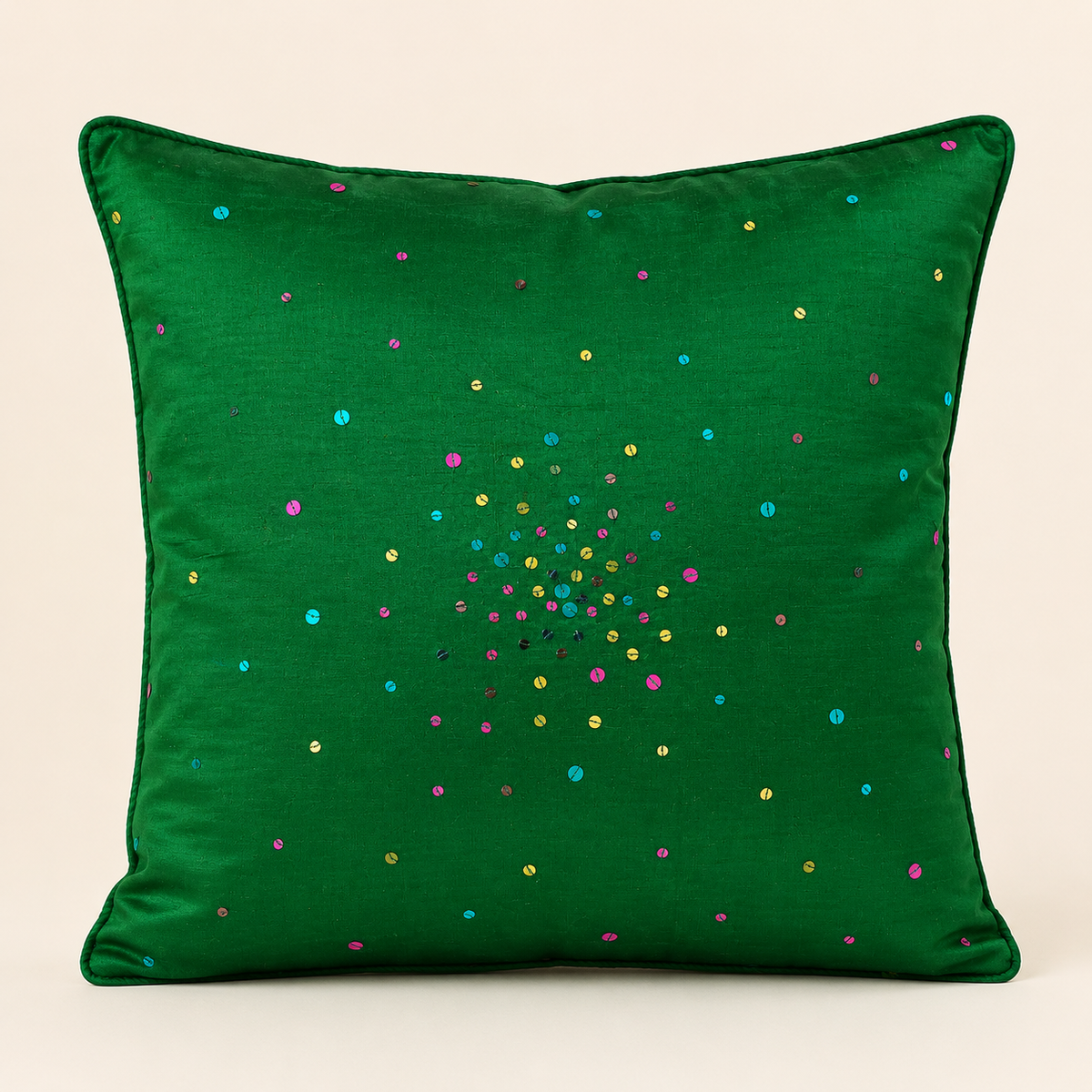 Sitaara Cushion Cover – Emerald Green