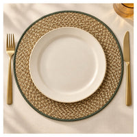Spelt Shimmer Round Table Mats - Sage