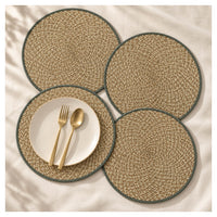 Spelt Shimmer Round Table Mats - Sage