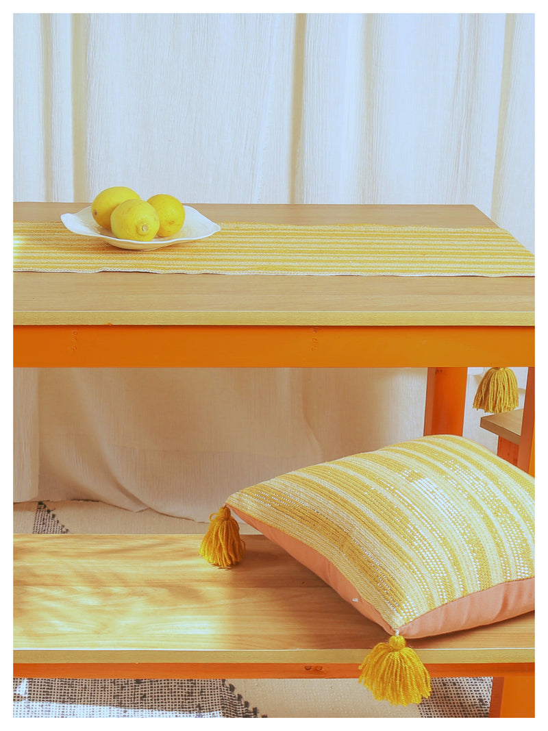 Sunlit Stripes Cushion - Mustard - Set of 2