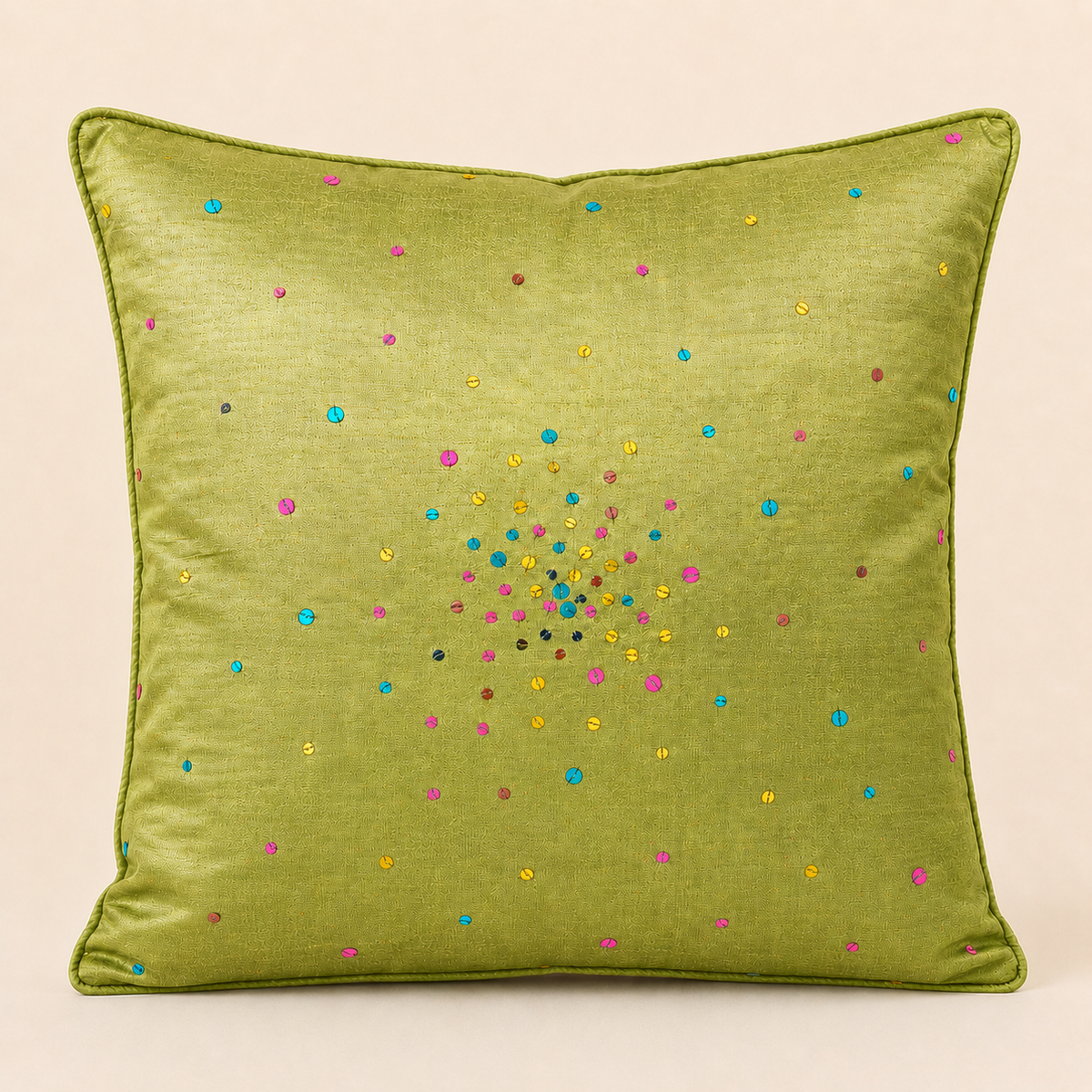 Sitaara Cushion Cover – Lime Green