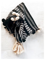 Embellished Cotton Stole - Black