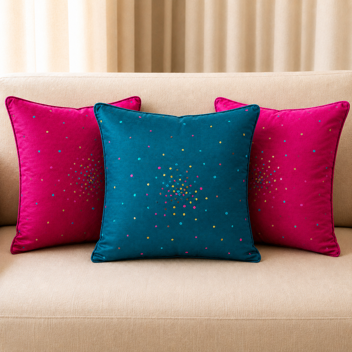 Sitaara Cushion Cover – Turquoise