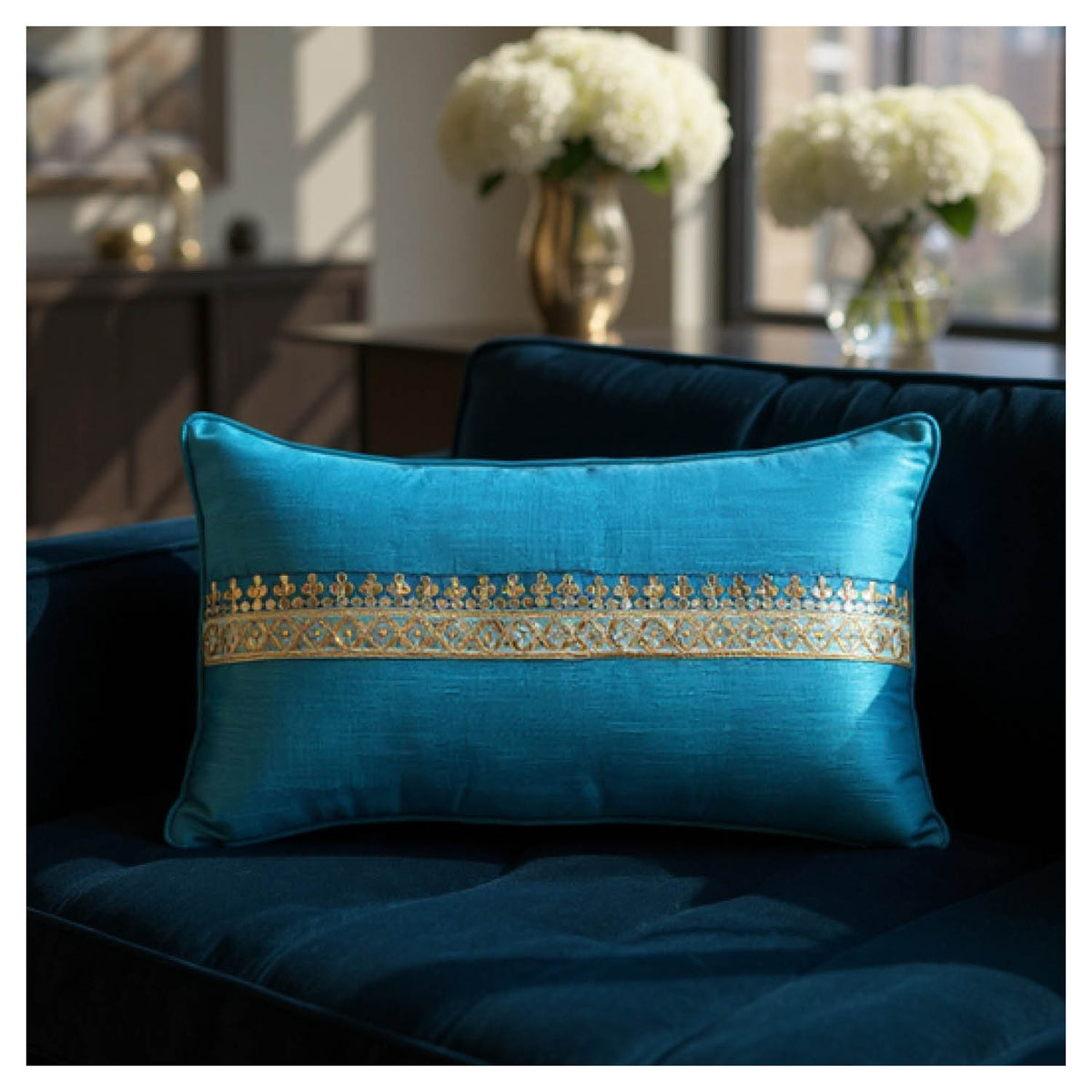 Anya Decorative Cushion - Turquoise