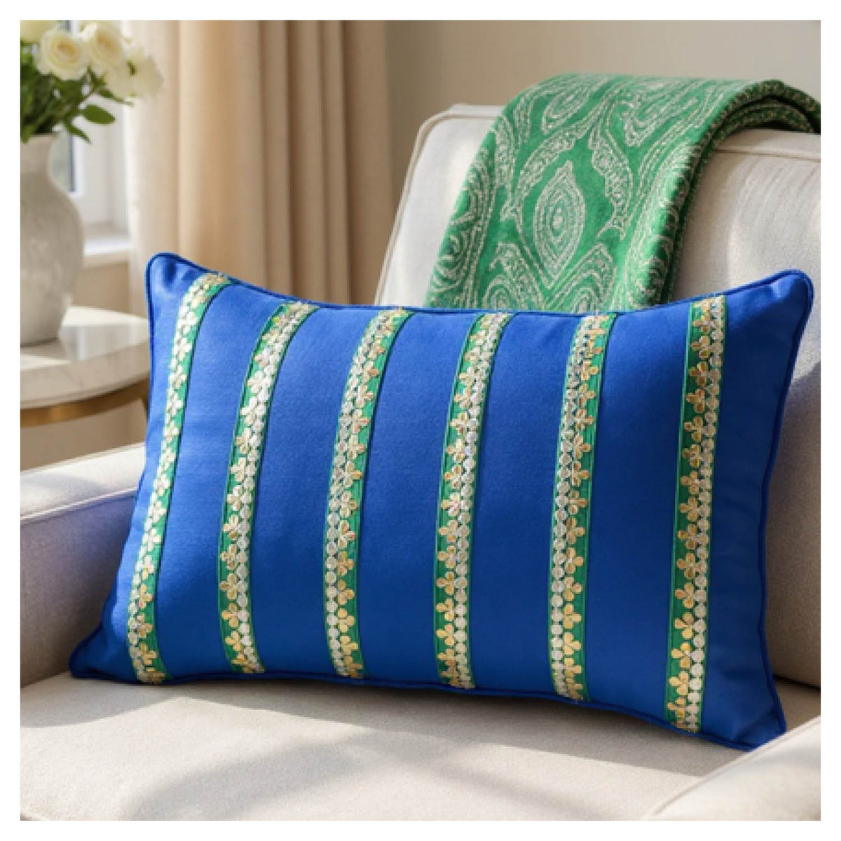Arya Decorative Cushion - Blue