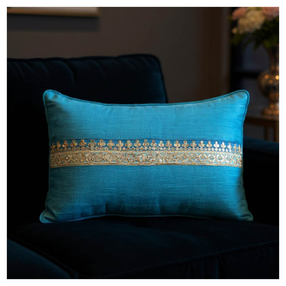 Anya Decorative Cushion - Turquoise