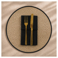 Spelt Shimmer Round Table Mats - Black