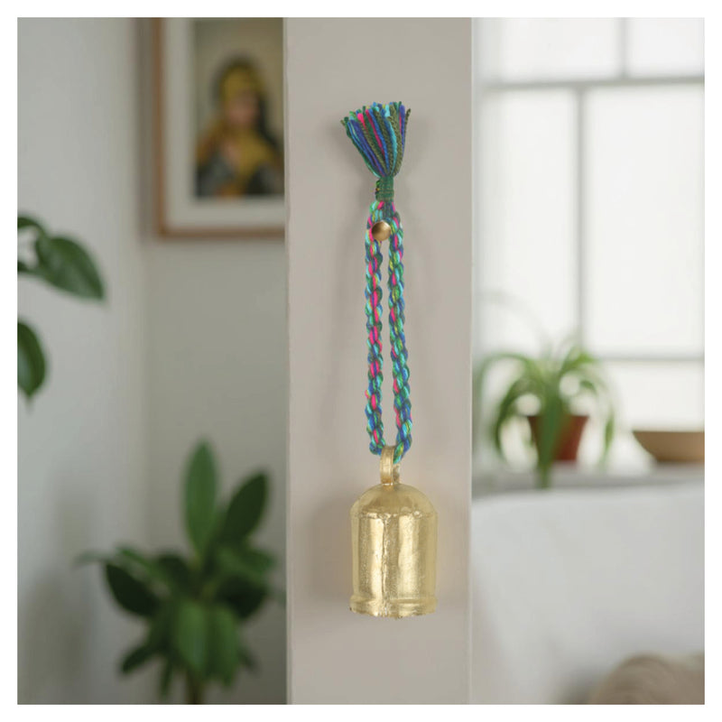 Braided Hanging Bell - Blue