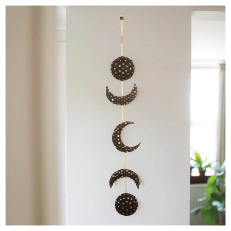 Moon Phase Wall Hanging - Black