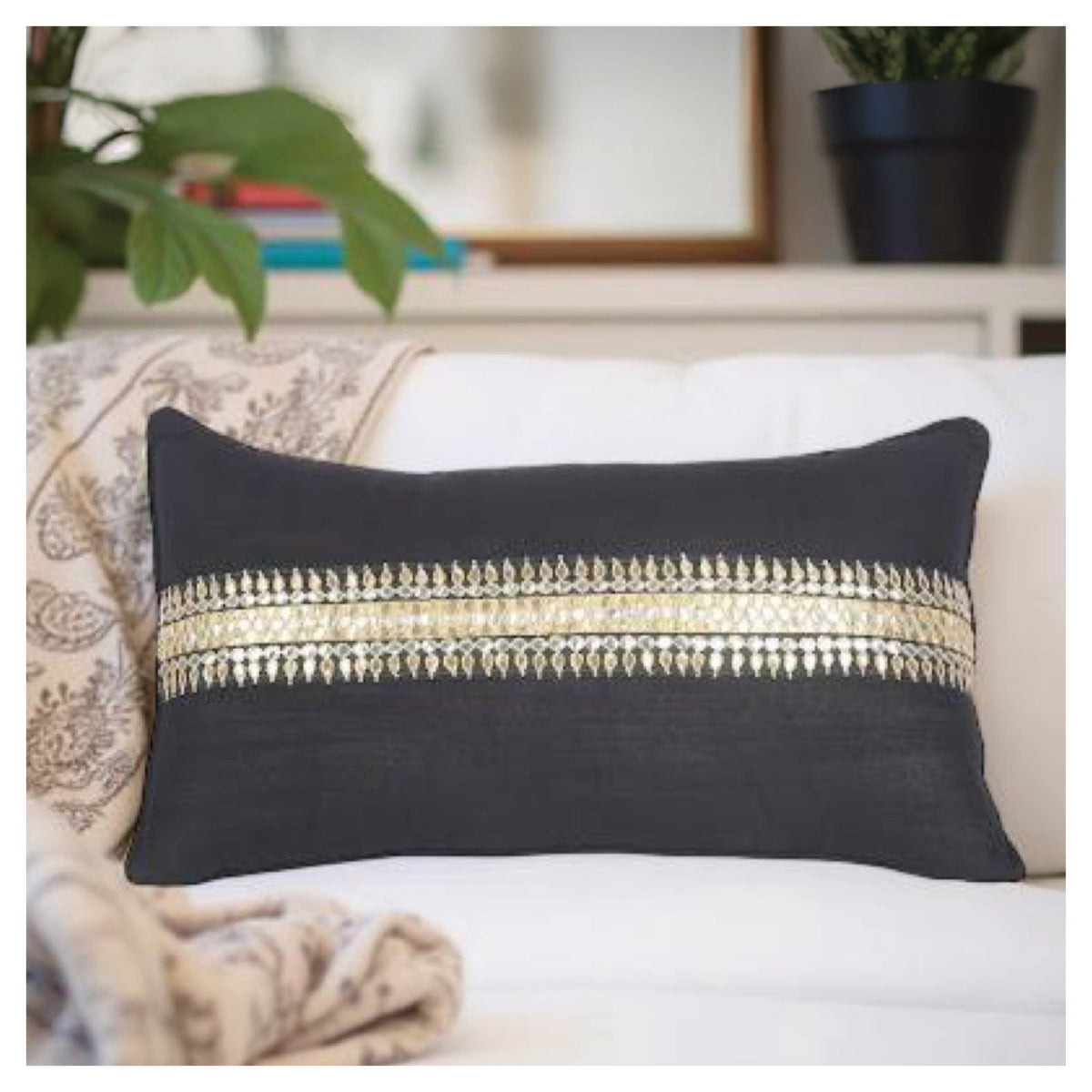 Nisha Decorative Cushion - Black