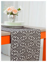 Black & White Table Runner with Tassels