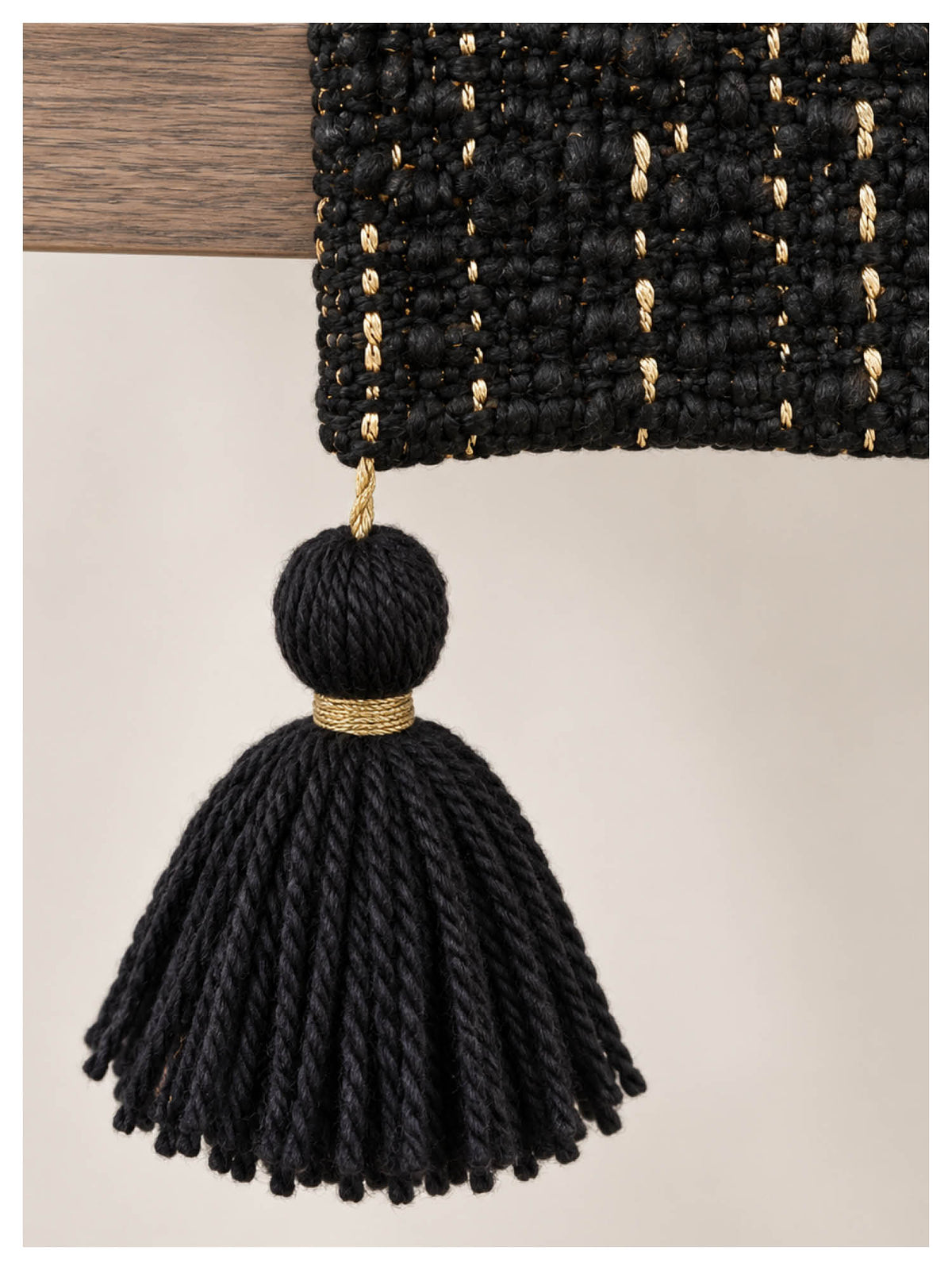 Gold Weave Table Runner – Black