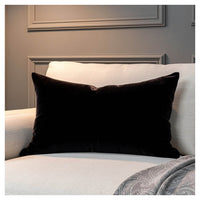 Velvet Lumbar Pillow - Black