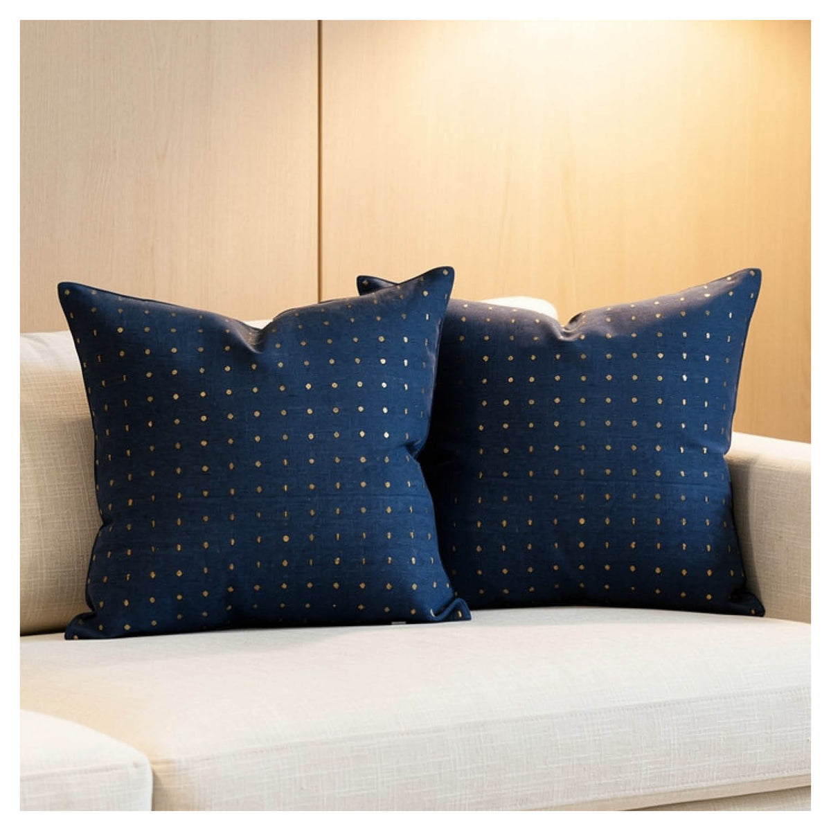 Starry Night Cushion - Navy - Set of 2