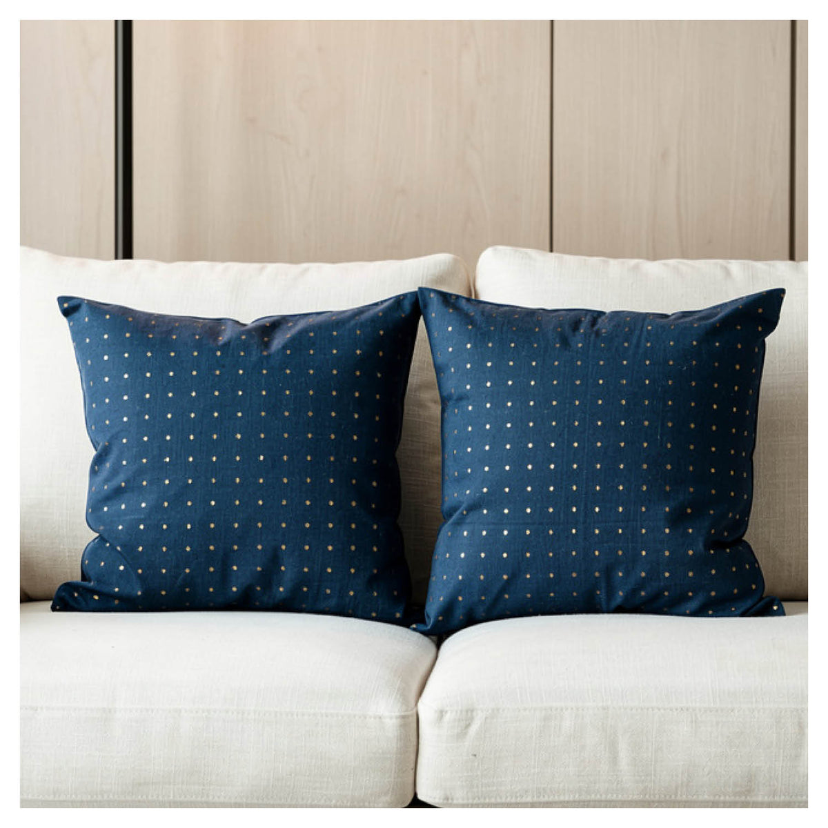 Starry Night Cushion - Navy - Set of 2