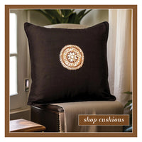 Black & Copper Festive Cushions - Set of 6