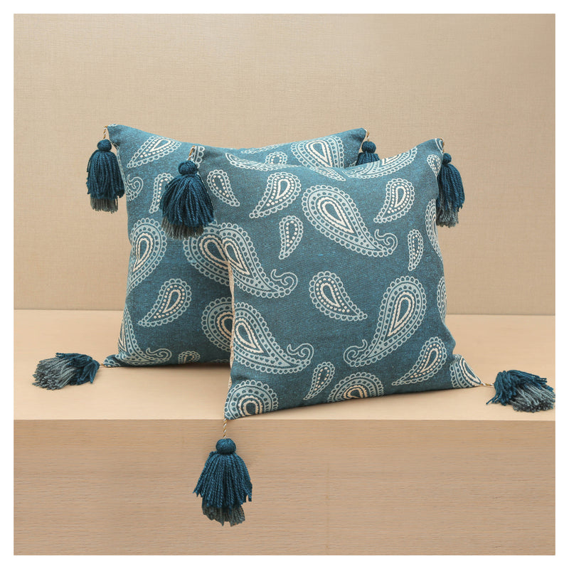 Paisley Jacquard  - Teal - Set of 2