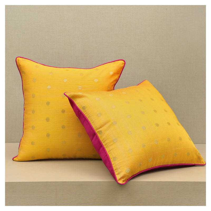 Diya Celebration Cushion - Yellow