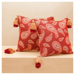 Paisley Jacquard  - Red - Set of 2