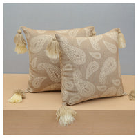Paisley Jacquard  - Beige - Set of 2