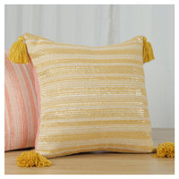 Sunlit Stripes Cushion - Mustard - Set of 2