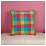 Medium Checkered Summer Cushion - Sorbet Pink - Set of 2