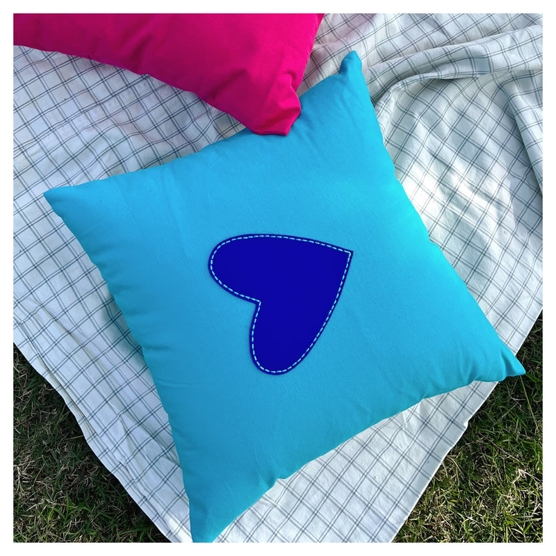 My Whole Heart Cushion - Turquoise