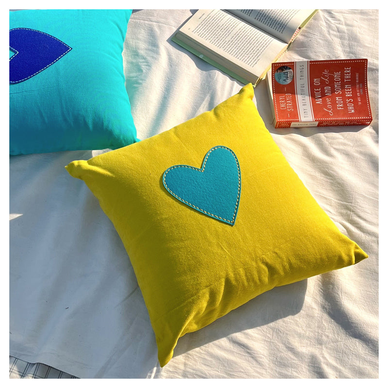 My Whole Heart Cushion - Lime