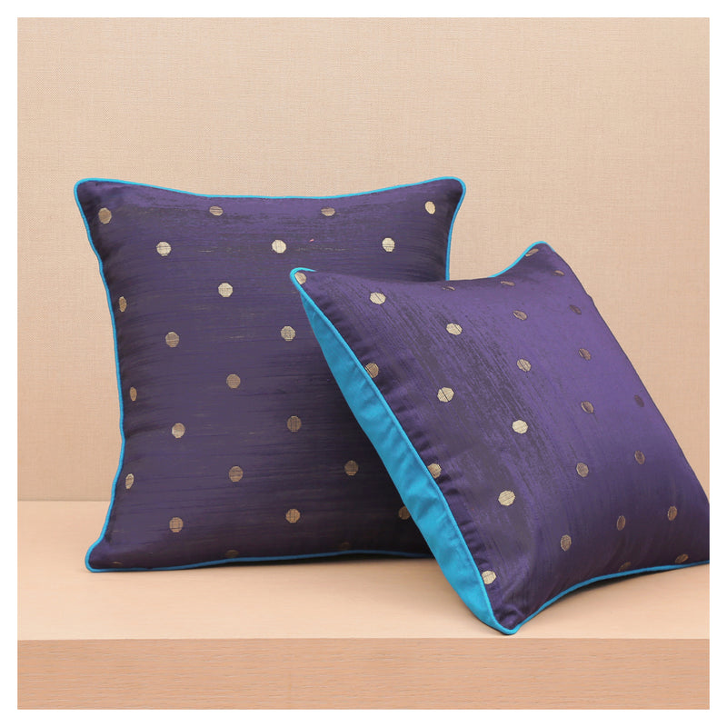 Diya Celebration Cushion - Navy