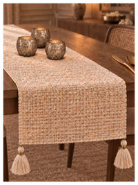 Gold Weave Table Runner – Ivory