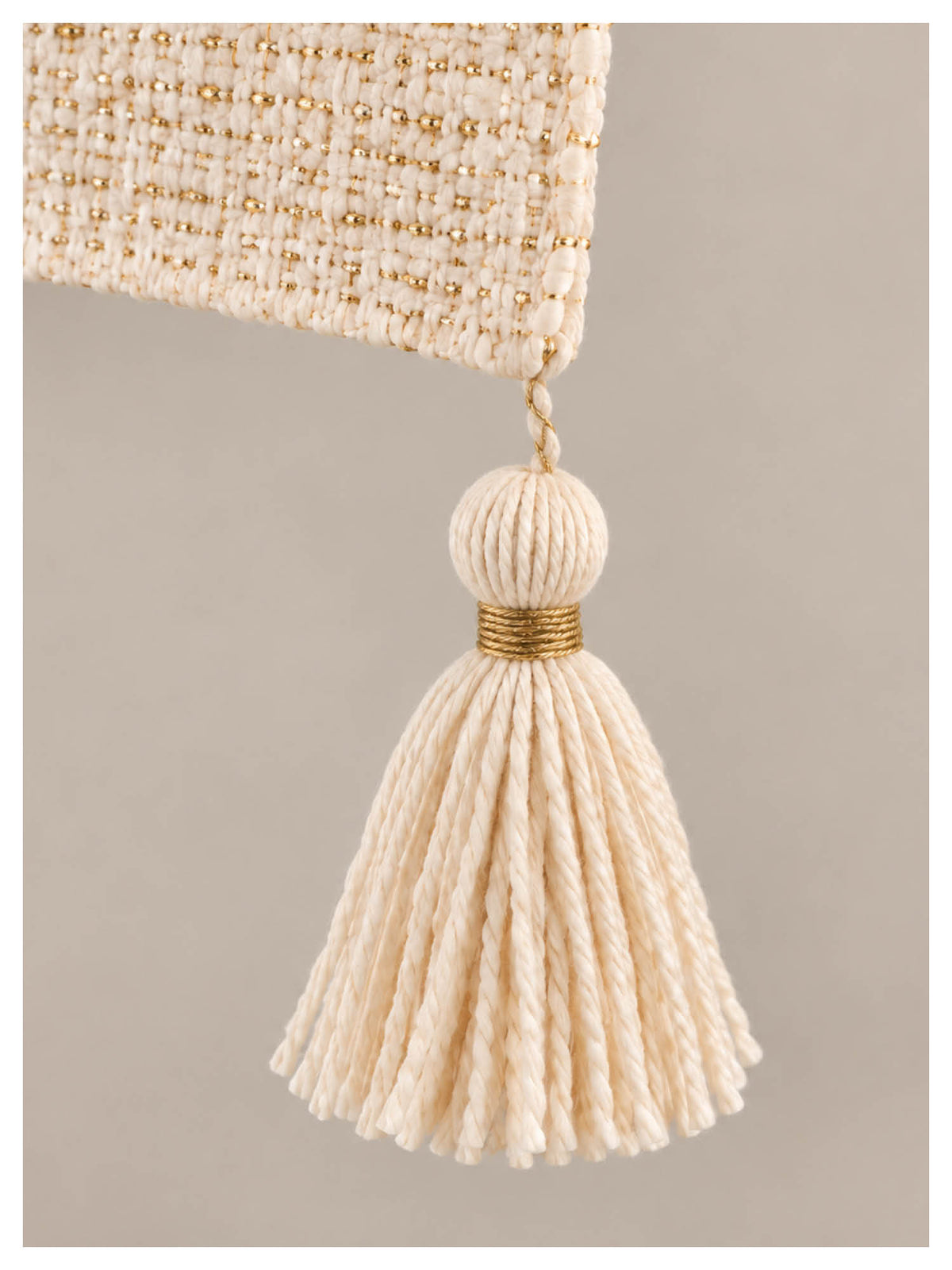 Gold Weave Table Runner – Ivory