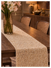 Gold Weave Table Runner – Ivory