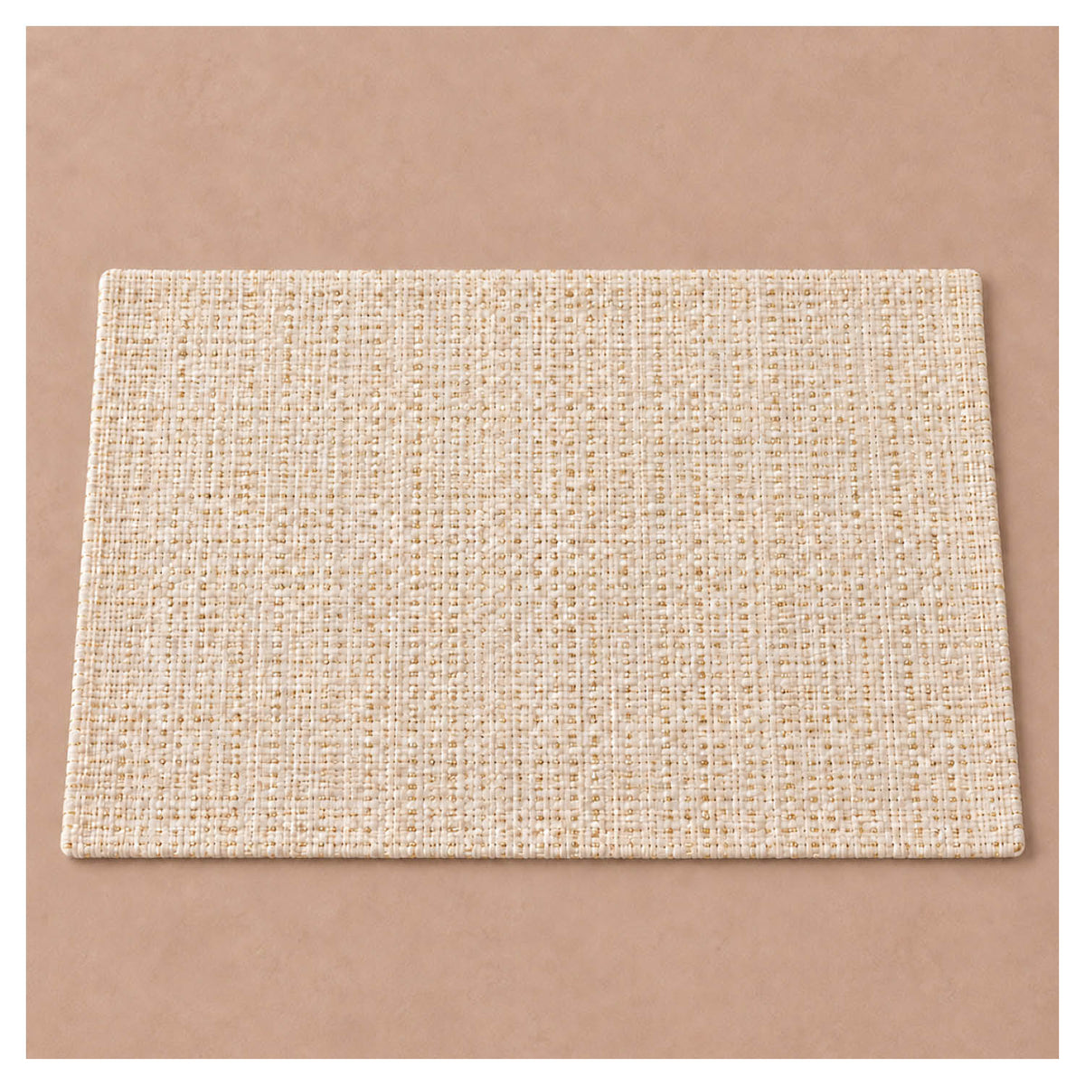 Gold Weave Placemats – Ivory