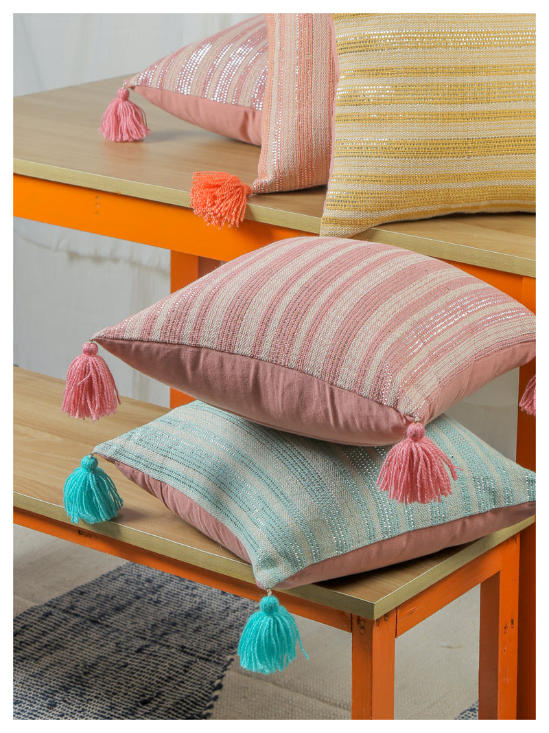 Sunlit Stripes Cushion - Dust Pink- Set of 2