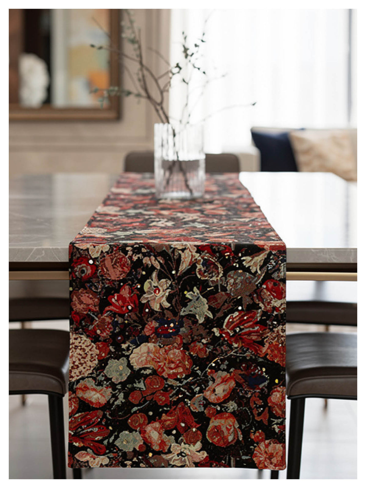 Wildflower Table Runner -Floral Woodland