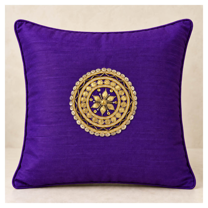 Gota Motif Cushion - Deep Purple